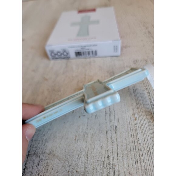 Hallmark No Greater Love Blue Cross ornament Xmas religious - Picture 4 of 6